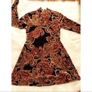 Velvet turtleneck Junior’s mini dress